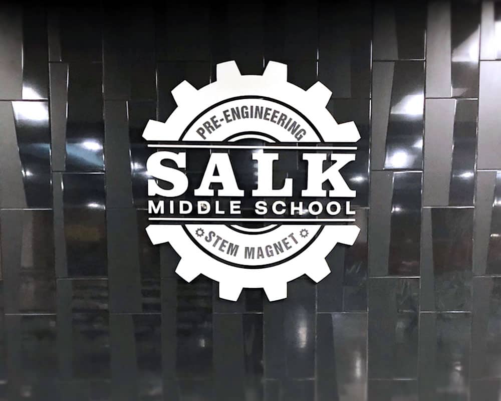 Salk Middle School Window Graphic