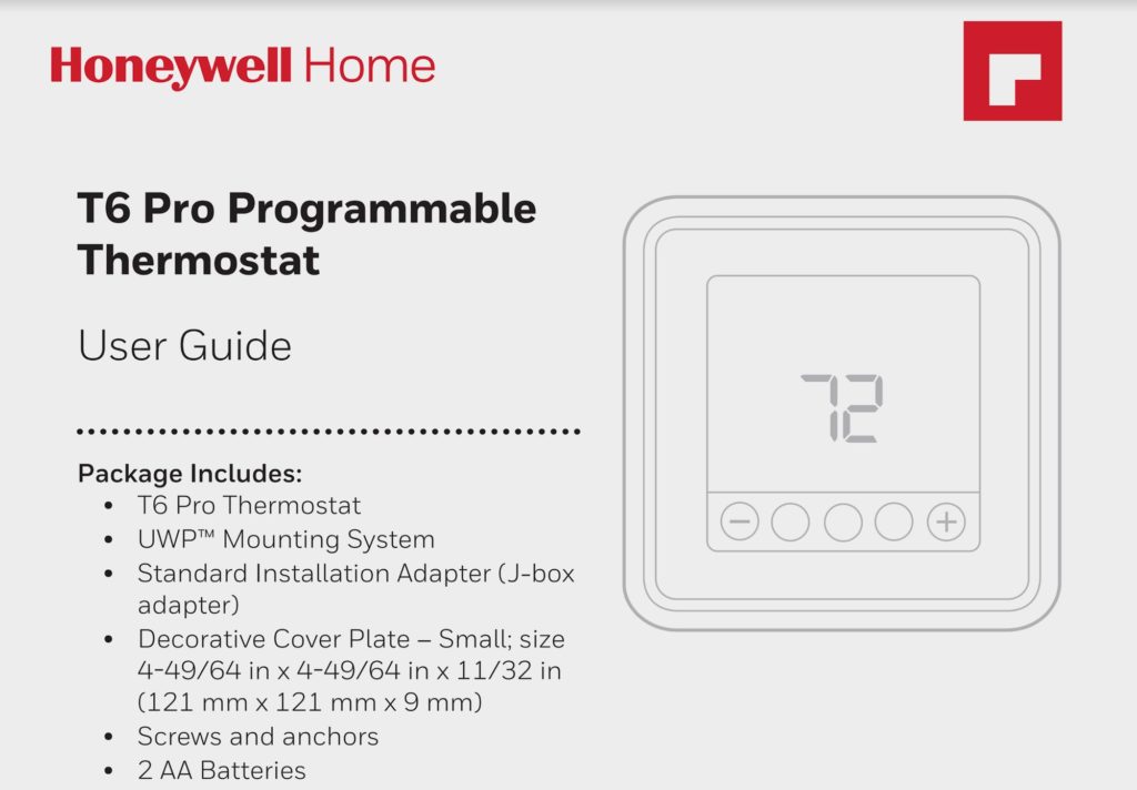 Honeywell Home T6 Pro Programmable Thermostat Soulo Communications