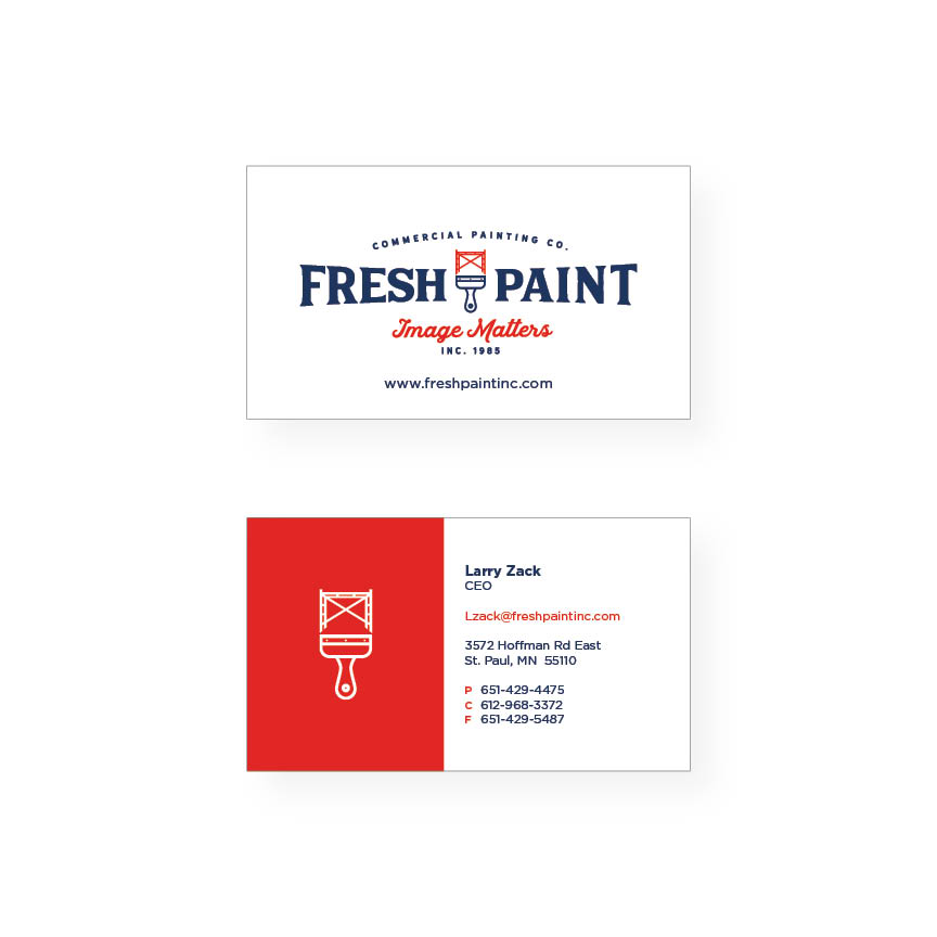 fresh paint business cards