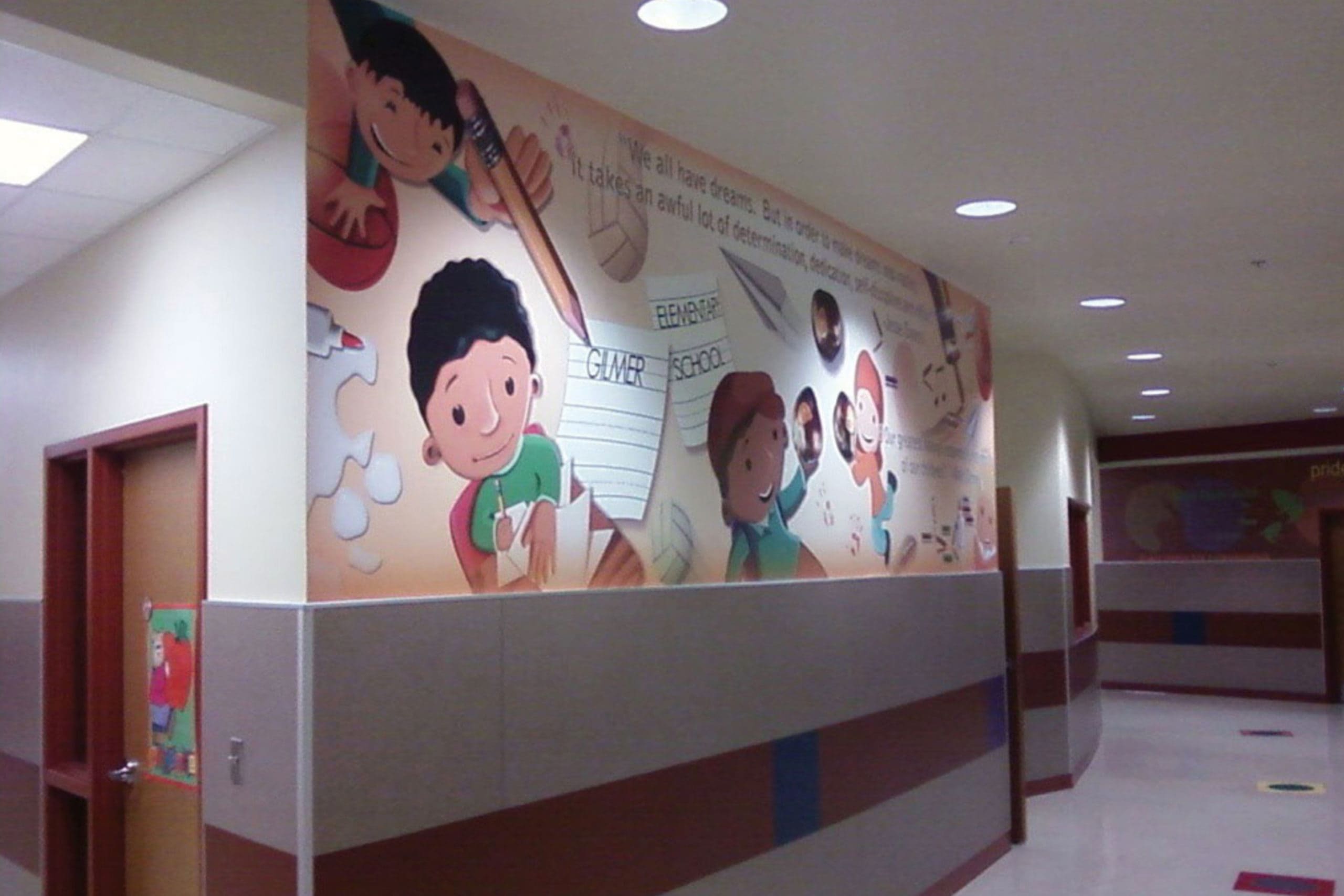 Children's hospital wall graphic