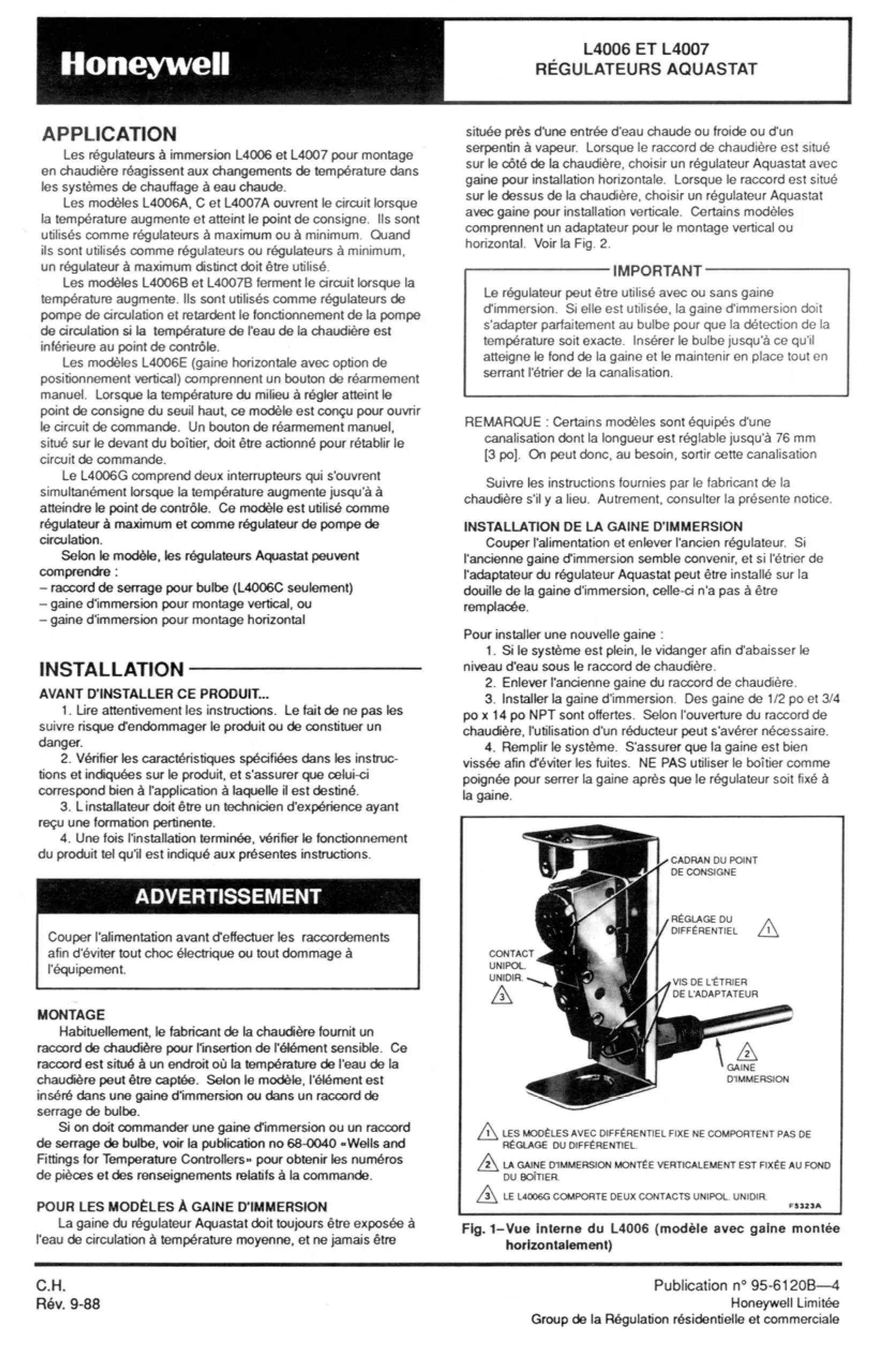 Honeywell technical document french translation example