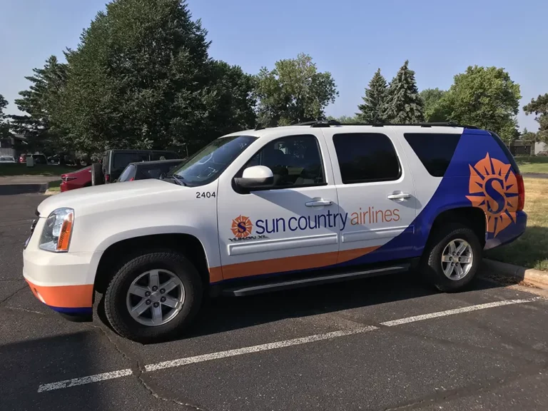 Sun Country Van Wrap Driver's Side anlge