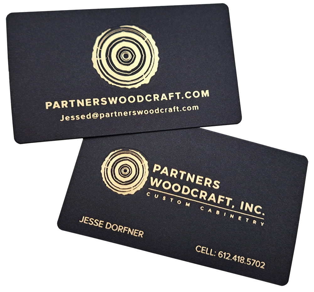 partners woodcraft business card