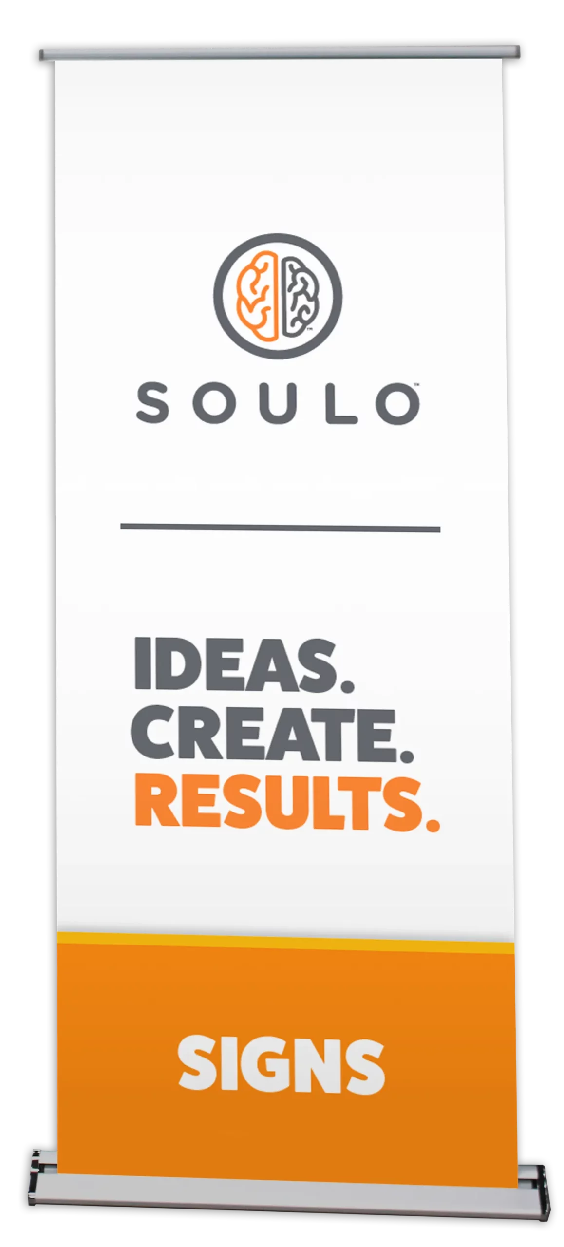 Soulo's retractable banner